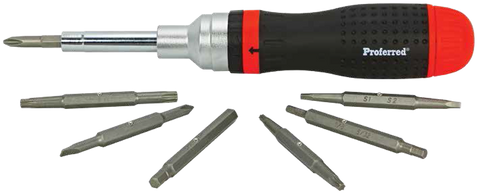 19-In-1 Ratcheting Screwdriver & Bit Set