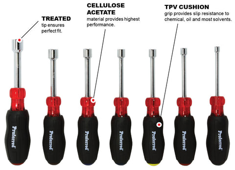 Hollow Shank Nut Driver Set - 7 pc.