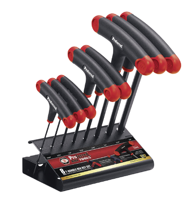 T-Handle Hex Key Set - 8 Piece (SAE & Metric)