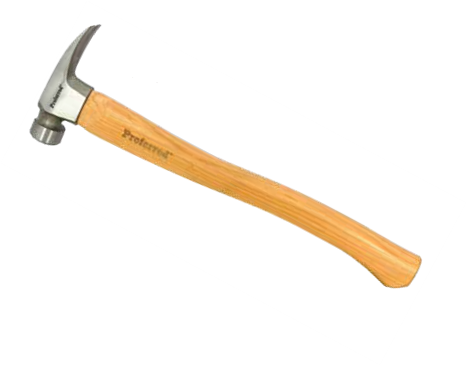 21oz California Hammer  Curved Handle , Milled Face, Hickory Handle Proferred Hammers - View #8