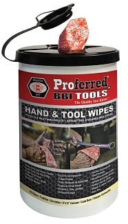 Proferred.Tools Hand and Tool Wipes rank top in grease cutting