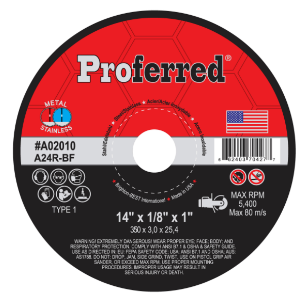 Proferred abrasive cut off wheels now at www.proferred.tools