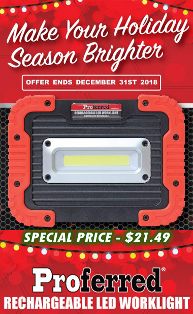 M12040 RECHARGEABLE LED PORTABLE WORK LIGHT, MAKING THE HOLIDAY'S BRIGHTER