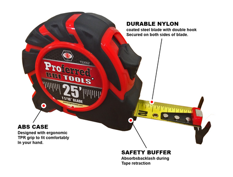 Tape Measure 25 Foot Proferred Tools
